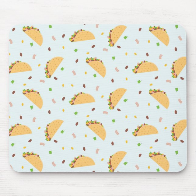 Mousepad Fome Pelo Padrão Dos Tacos (Frente)