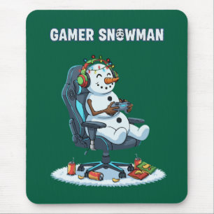 Mousepad Fones de Ouvido com Luzes de Natal do Boneco de Ne