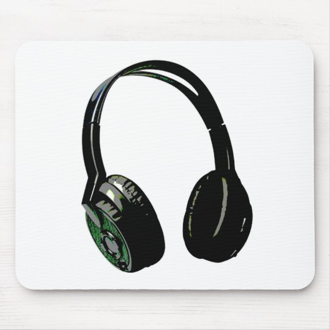 Mousepad Fones de ouvido Pop de arte (Frente)