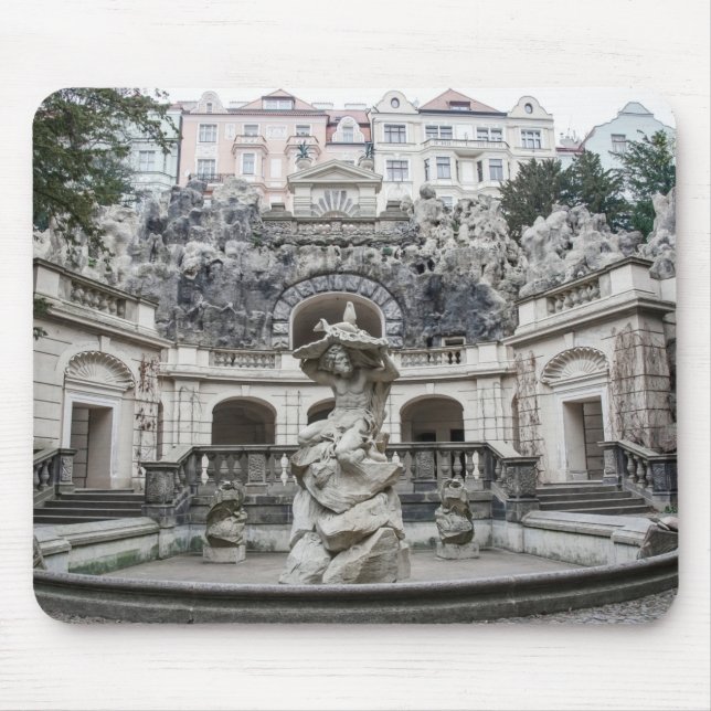 Mousepad Fonte com estátua de Netuno em Praga (Frente)