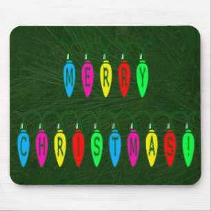 Mousepad Fonte das luzes de Natal coloridas
