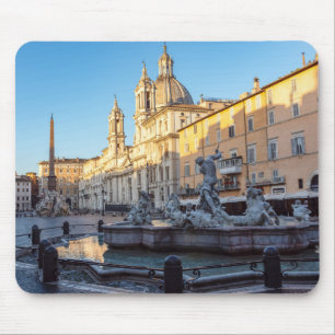 Mousepad Fonte de Netuno na Piazza Navona - Roma