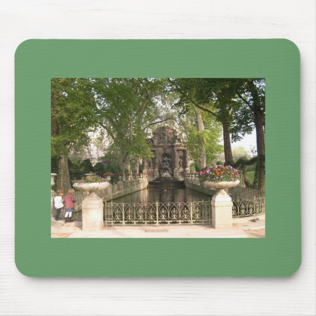 Mousepad Fonte de Paris - de Medici, jardins de Luxembourg (Frente)