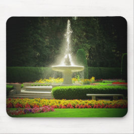 Mousepad Fonte de Pulverização do Jardim de Flores