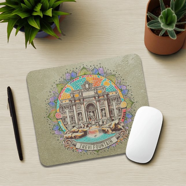 Mousepad Fonte sussurrante de Roma (Criador carregado)