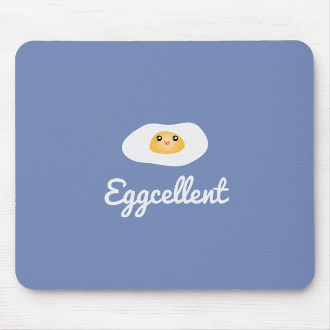Mousepad Foodie Engraçada Ovo Celular Comida Humorística Ar (Frente)