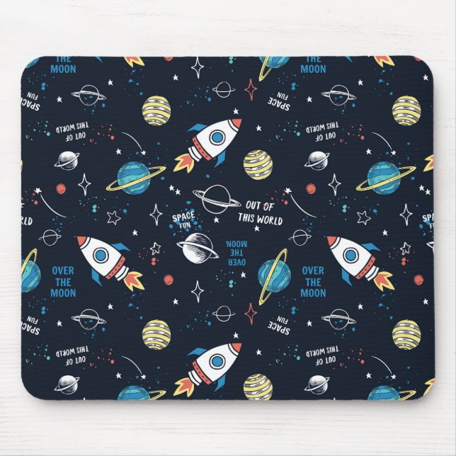 Mousepad Fora deste padrão espacial mundial (Frente)