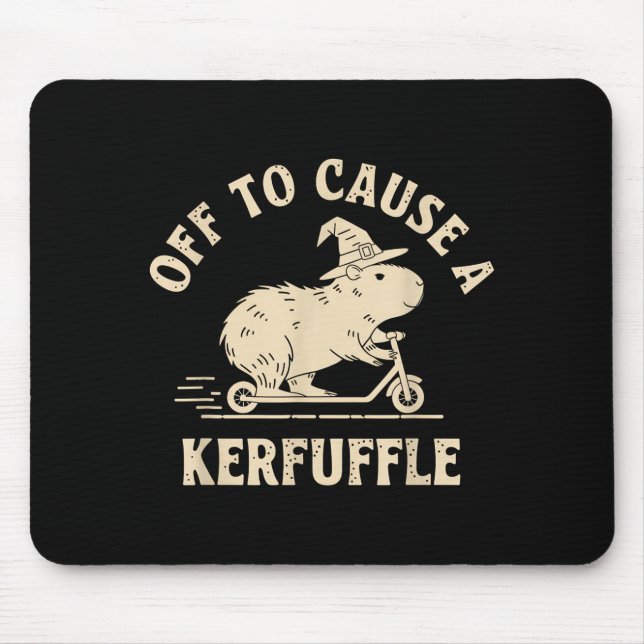 Mousepad Fora para causar um tumulto divertido capivara pia (Frente)