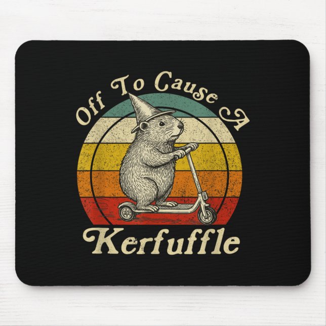 Mousepad Fora Para Causar Uma Confusão Funny Groundhog Mont (Frente)
