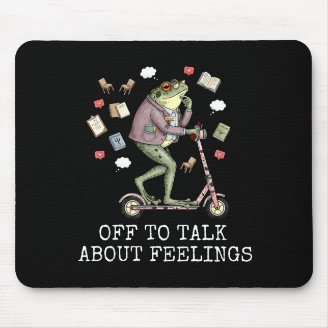 Mousepad Fora para falar sobre conselheiro de sapo engraçad (Frente)