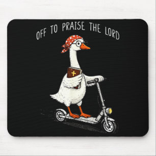 Mousepad Fora para louvar ao Senhor Funny Christian Meme Go