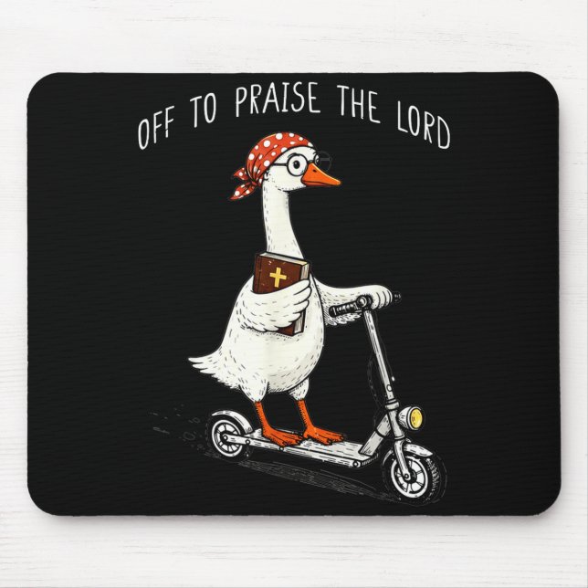 Mousepad Fora para louvar ao Senhor Funny Christian Meme Go (Frente)