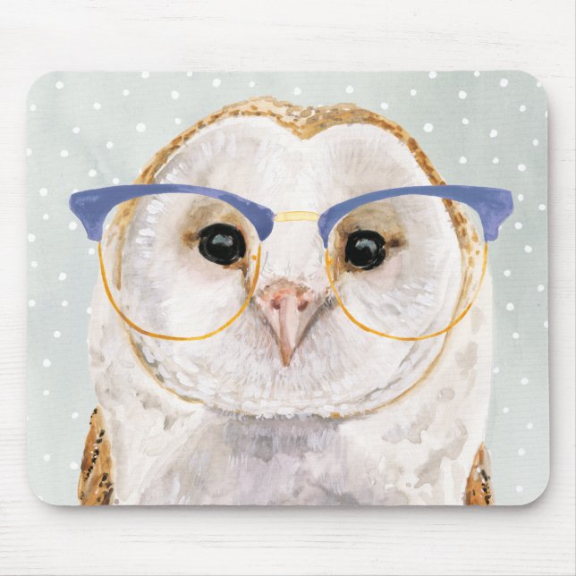 Mousepad Forester de quatro olhos | Wise Owl (Frente)