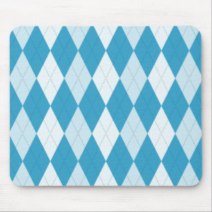 Mousepad Forma de Diamante de Argyle Azul Peacock