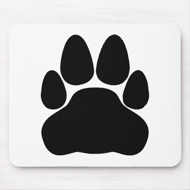 Mousepad Forma de Impressão de Pata de Gato Preto (Frente)