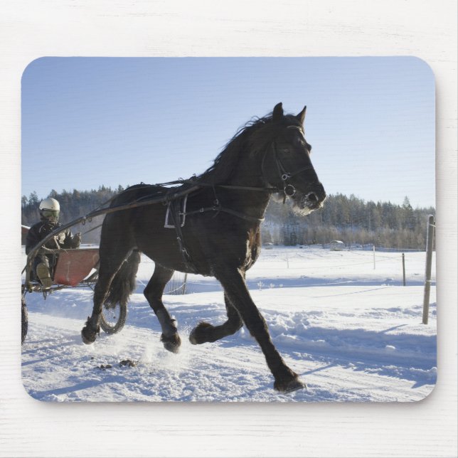 Mousepad Formação de cavalos numa paisagem vitícola, (Frente)