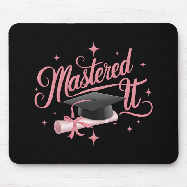Mousepad Formado Mestrado Graduado MBA Graduação (Frente)