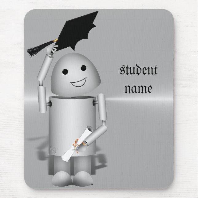 Mousepad Formando Robo-x9 - Bonés desligados na celebração (Frente)