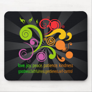 Mousepad Formas coloridas, fruta do espírito