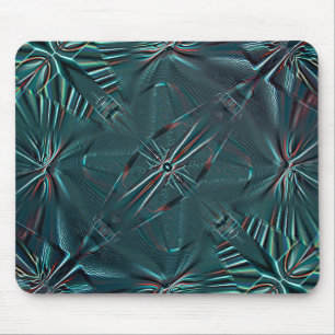 Mousepad Formas de abstrato ciano muito escuras em textura