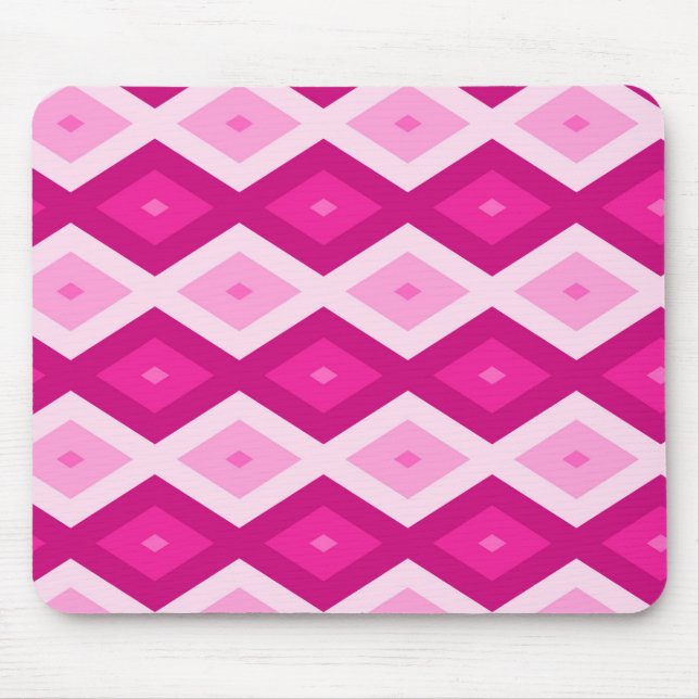 Mousepad Formas de diamante fuchsia (Frente)