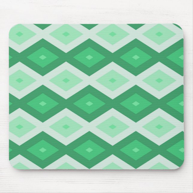 Mousepad Formas de diamante verde (Frente)