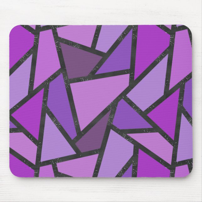 Mousepad Formas de vidro púrpura manchado (Frente)