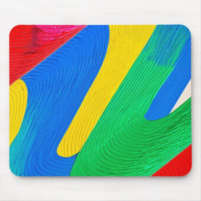 Mousepad Formas de Zigzag Coloridas (Frente)
