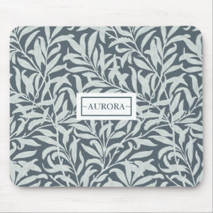 Mousepad Formas florais de sombras azuis tropicais