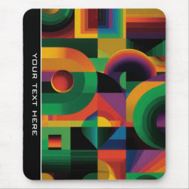 Mousepad Formas Geométricas Abstratas Modernas Vibrantes e 