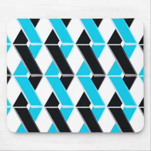 Mousepad Formas geométricas azuis, arrojadas, legal e tran