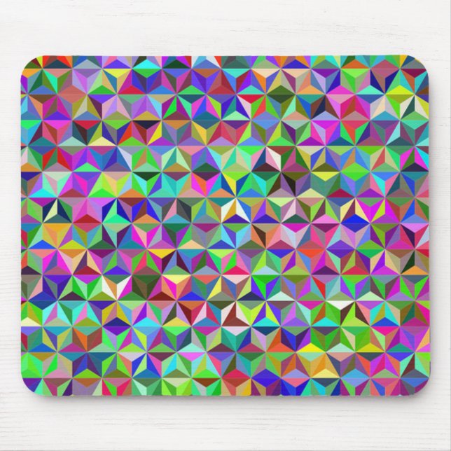 Mousepad Formas geométricas de ilusão óptica multicoloridas (Frente)
