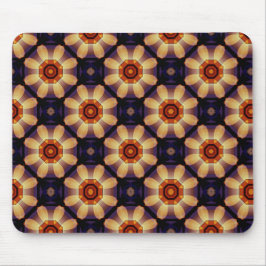 Mousepad Formas Geométricas Semelhantes a Flores em Dourado