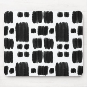 Mousepad Formas pintadas de preto e branco