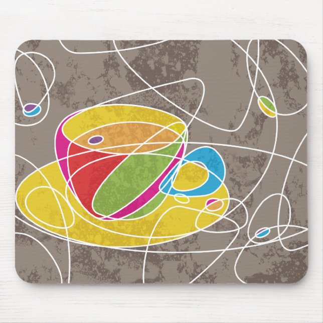 Mousepad formas retros do CAFÉ (Frente)