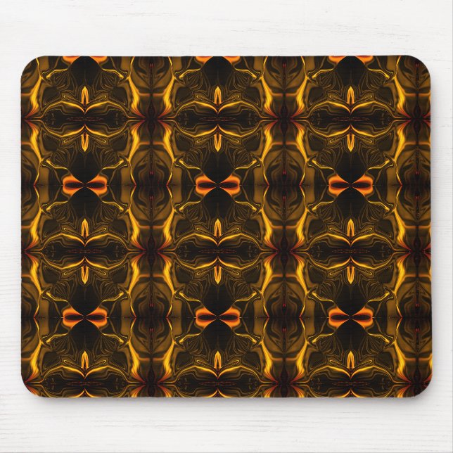 Mousepad Formas, 'Traços dourados flutuam' sobre fundo escu (Frente)