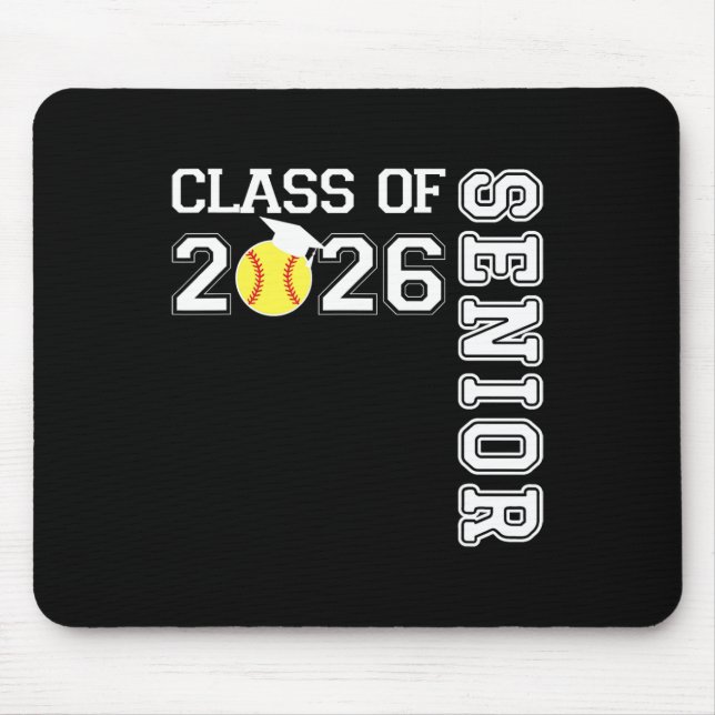 Mousepad Formatura do Jogador de Softll Sênior da Turma de  (Frente)