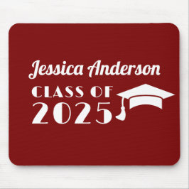 Mousepad Formatura Vermelha e Branco Personalizada
