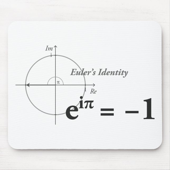 Mousepad Fórmula da matemática da identidade de Euler (Frente)