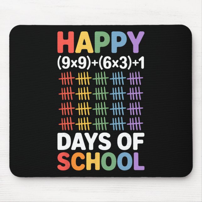 Mousepad Fórmula Matemática 100 Dias De Escola Professor De (Frente)