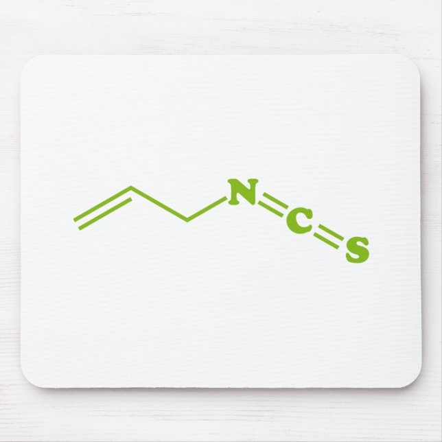 Mousepad Fórmula Molecular Wasabi Allyl Isotiocianato (Frente)