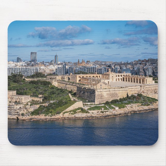 Mousepad Fort Manoel e Sliema de La Valetta, Malta (Frente)