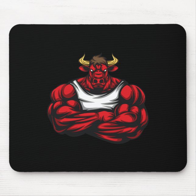 Mousepad Forte Como Bull Bodybuilding (Frente)