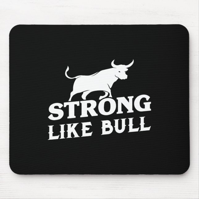 Mousepad Forte Como Um Bodybuilding Touro Poderoso 3 (Frente)
