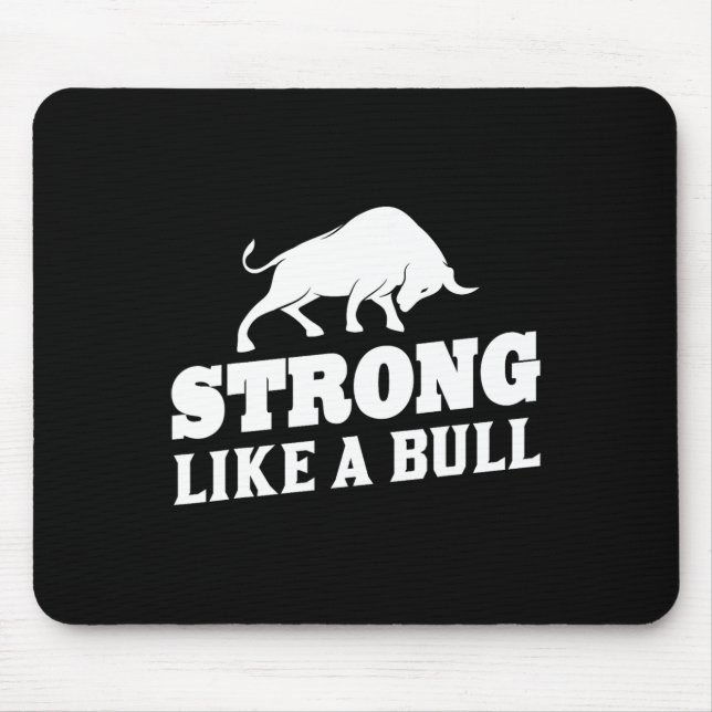Mousepad Forte Como Um Bodybuilding Touro Poderoso 9 (Frente)