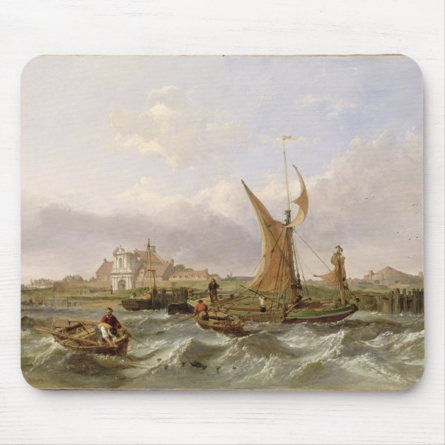 Mousepad Forte do Tilbury - vento contra a maré, 1853 (óleo (Frente)