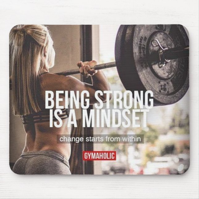 Mousepad Forte Mindset - Inspiração Malhação feminina (Frente)