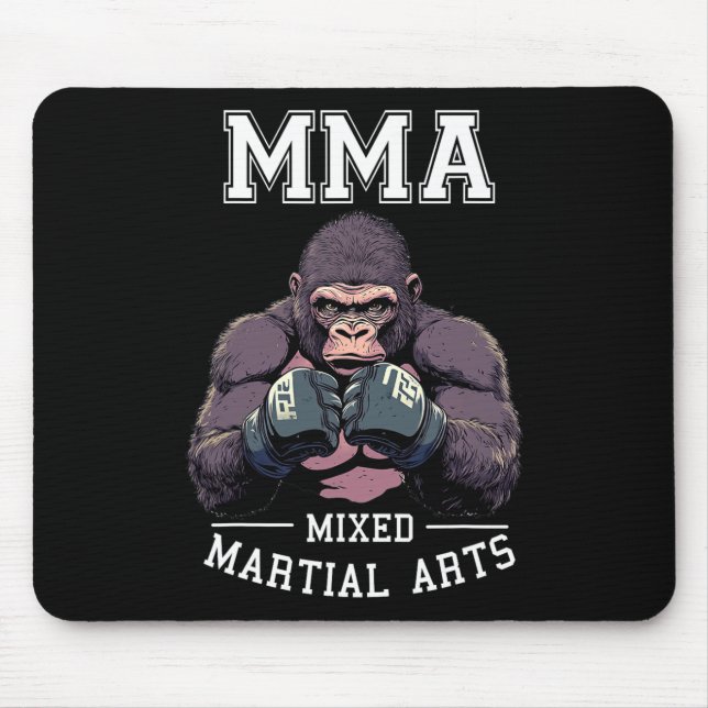 Mousepad Forte Mma Gorilla - Combate à Jaula de Boxing (Frente)