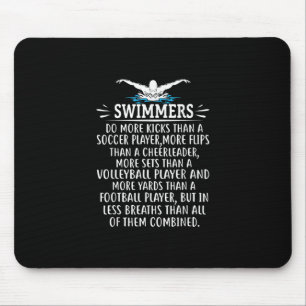 Mousepad Fortes Presentes De Natação Nadadora Para Homens