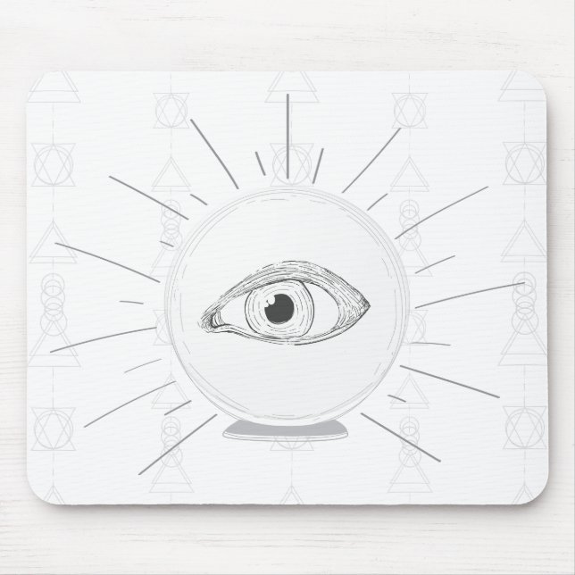 Mousepad Fortune Teller Eye Seer Esoteric Crystal Ball (Frente)